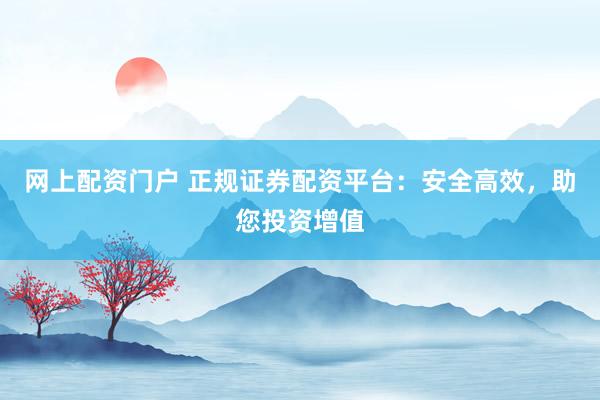 网上配资门户 正规证券配资平台：安全高效，助您投资增值