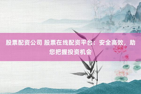 股票配资公司 股票在线配资平台：安全高效，助您把握投资机会