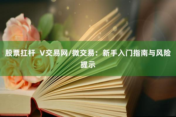 股票扛杆  V交易网/微交易：新手入门指南与风险提示