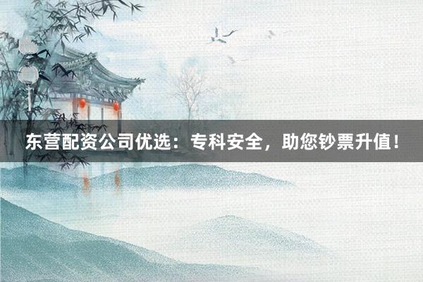 东营配资公司优选：专科安全，助您钞票升值！