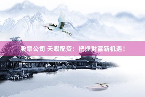 股票公司 天赐配资：把握财富新机遇！